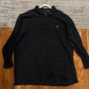 Ralph Lauren 4XB Heather Black Long Sleeve Mesh Polo Big and Tall (2 of 2)